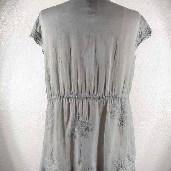 Johnny Was Lenin Cap Slv Tie Blouse M NWT - Picture 3 of 6